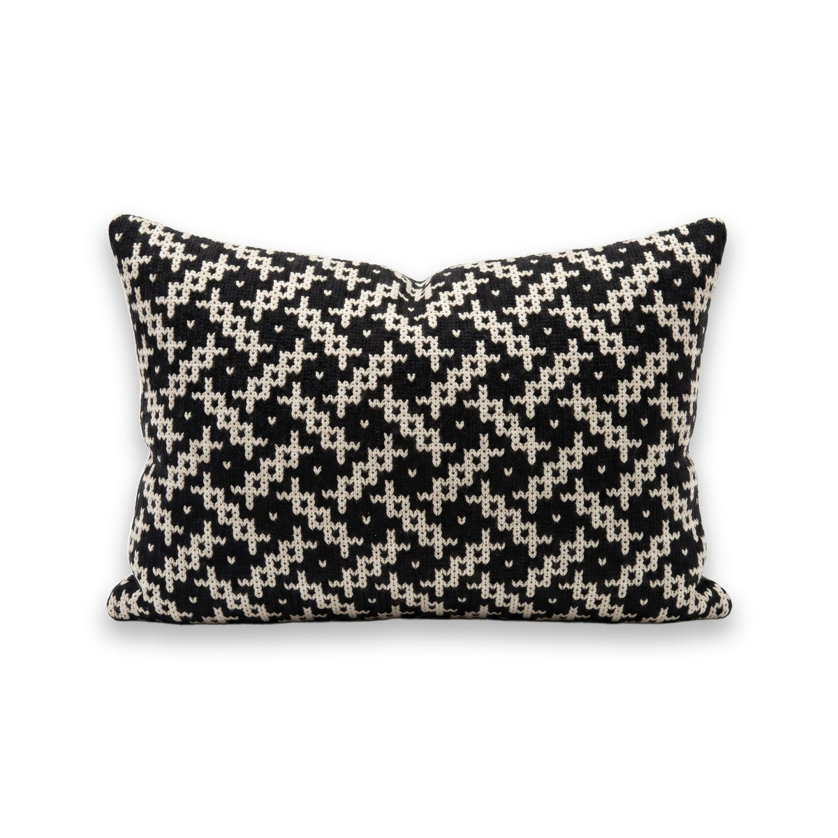 Coussin rectangulaire MOZA — Noir & Ivoire