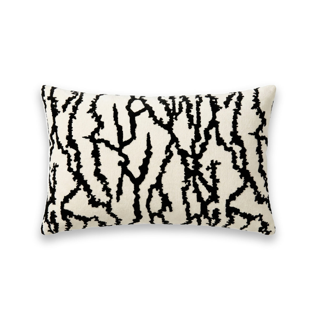 Coussin rectangulaire NEXA — Noir & Ivoire