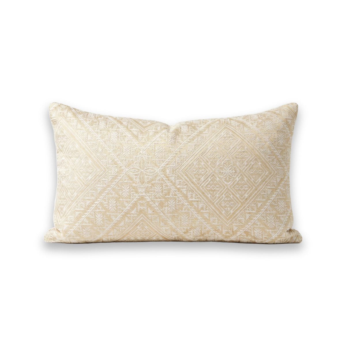 Coussin rectangulaire Beldi FÈS — Brodé Or & Écru