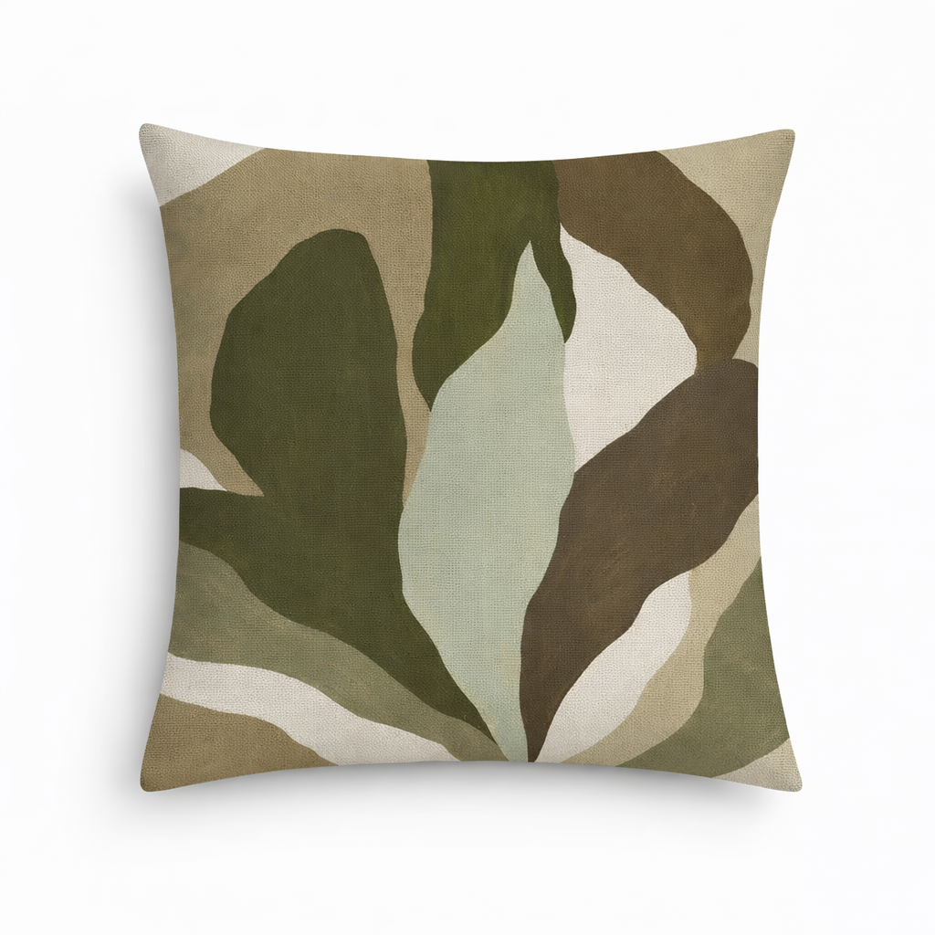 Earth Tones – Coussin décoratif en velours 45 × 45 cm