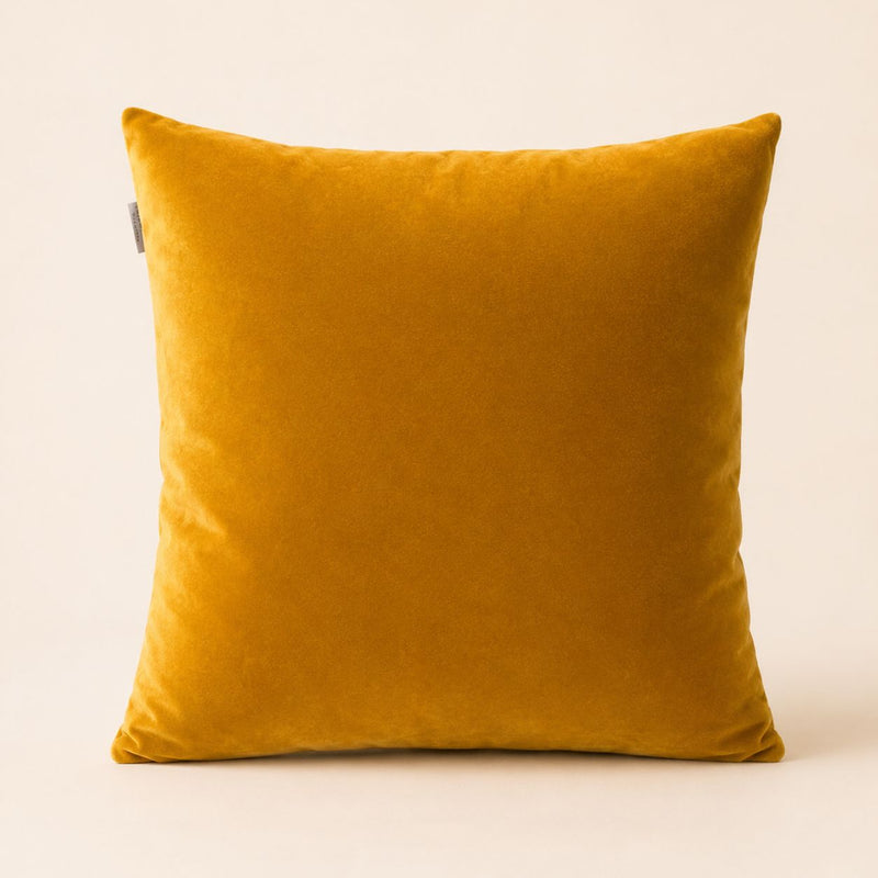 Coussin en Velours Moutarde — 45×45 cm