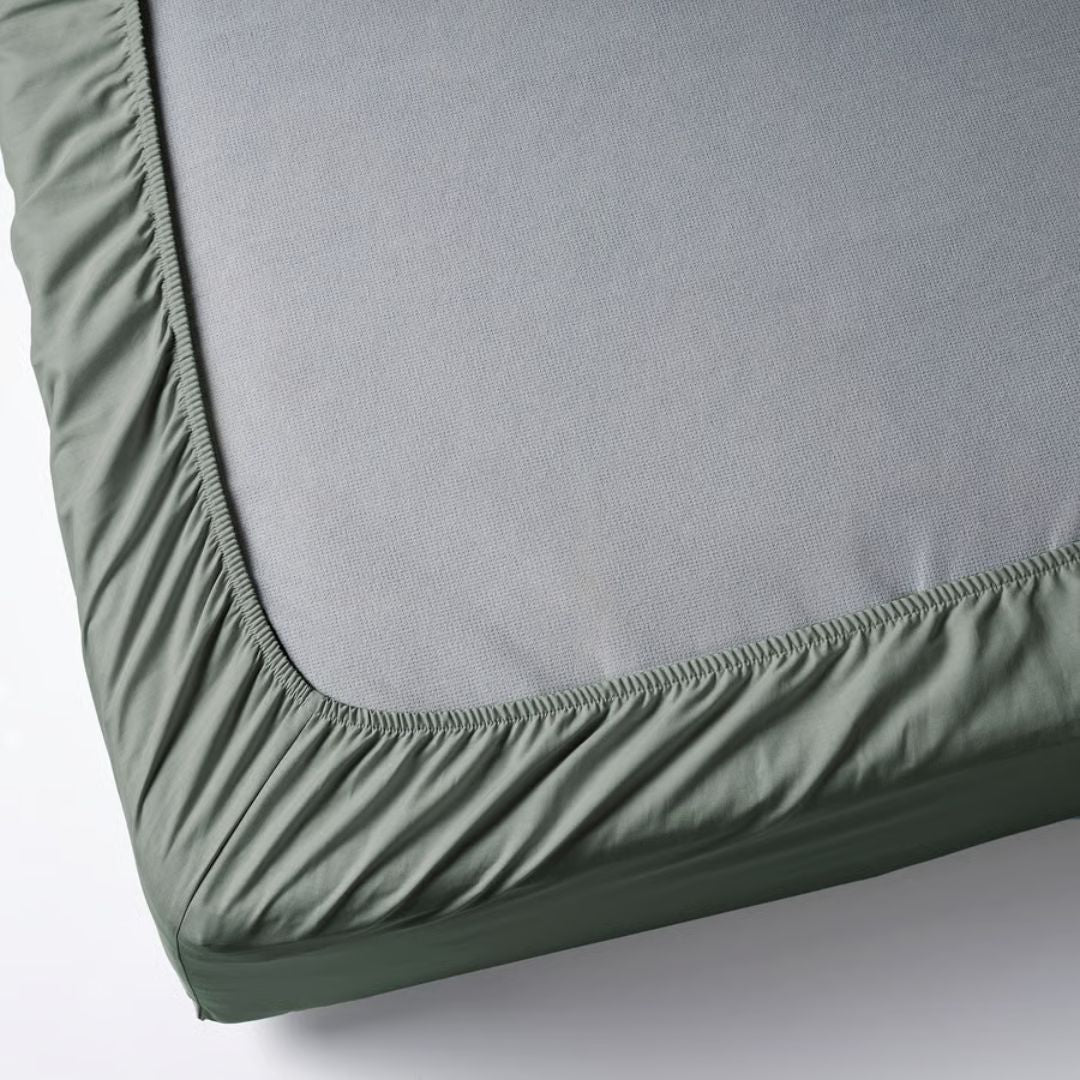 Drap housse Gris Vert