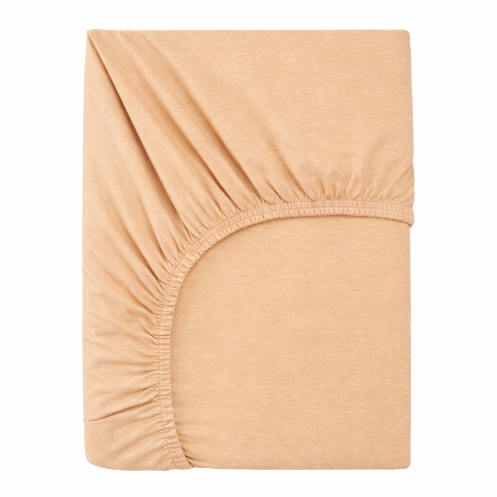 Drap housse Beige Caramel — 100% coton