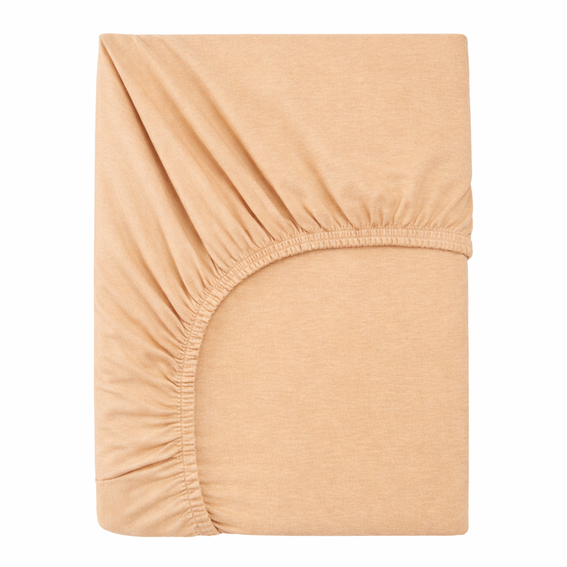 Drap housse Beige Caramel — 100% coton
