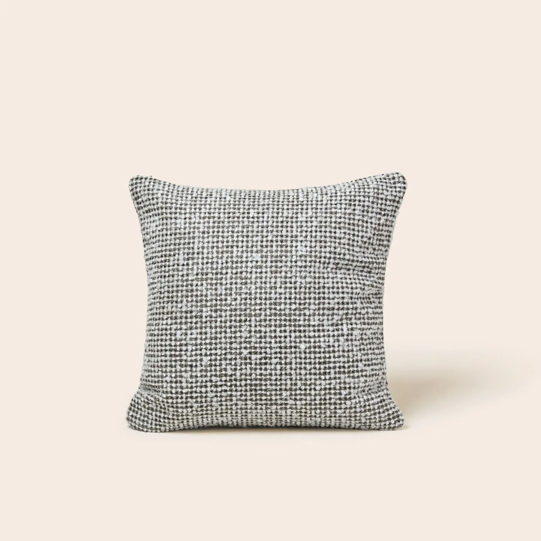 Housse de coussin Pietro ivoire et noir 40x40