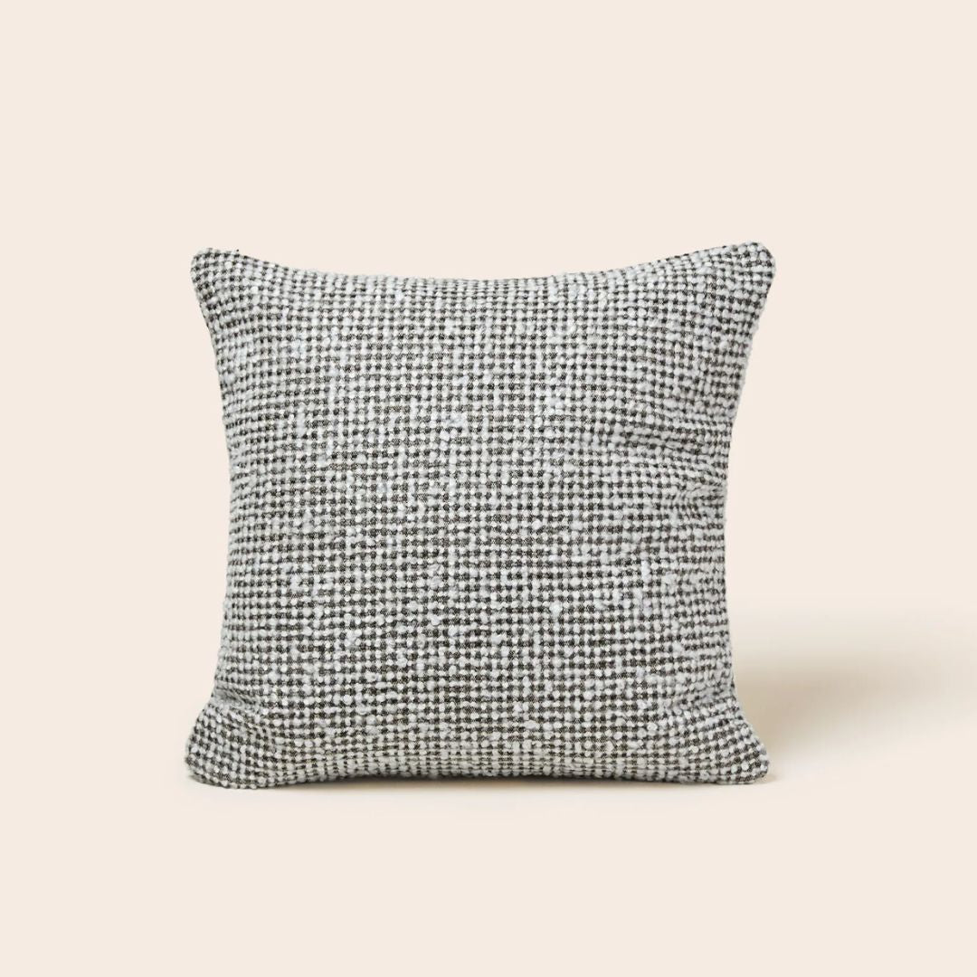 Housse de coussin Pietro ivoire et noir 50x50 cm