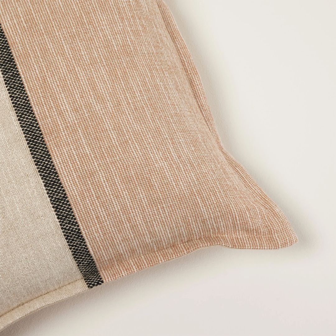 Housse de coussin Hari naturel et brun 50x50 cm