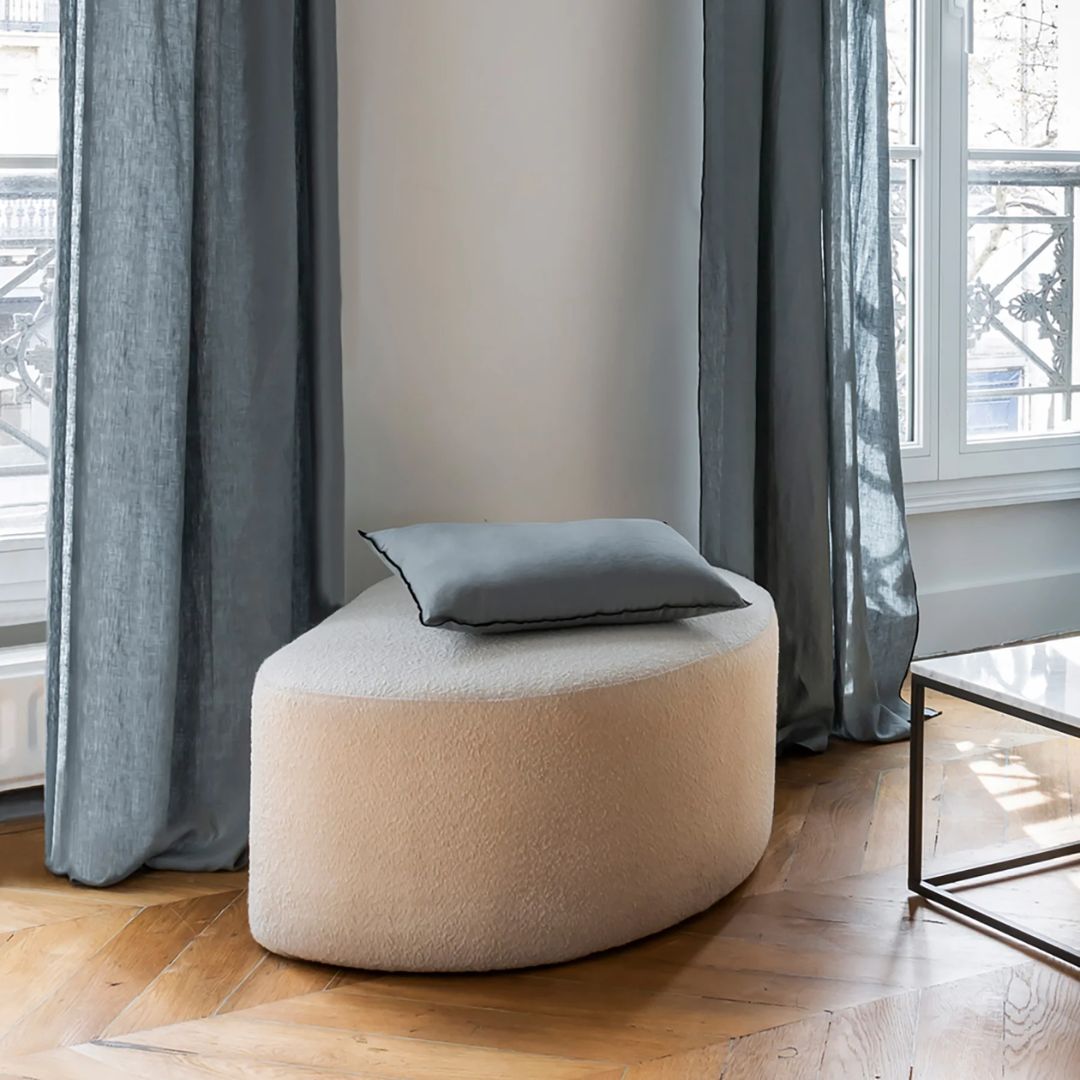 Housse de coussin Carlina vert de gris et bourdon noir 40x40 cm