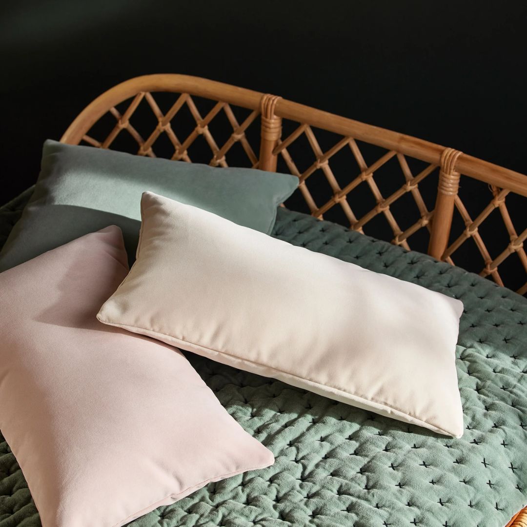 Housse de coussin Matia vert de gris 45x45