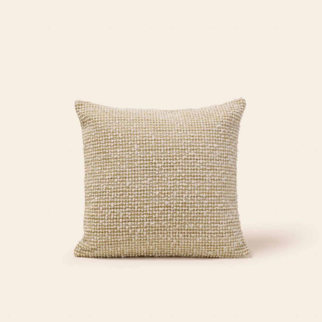 Housse de coussin Pietro ivoire et naturel 40x40