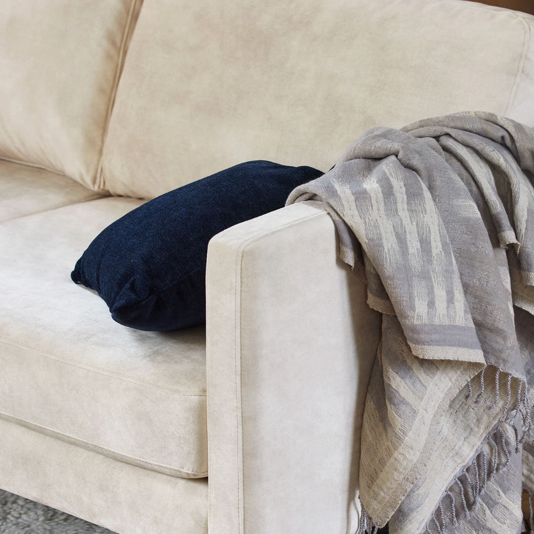 Housse de coussin Bazyl bleu noir 40x40