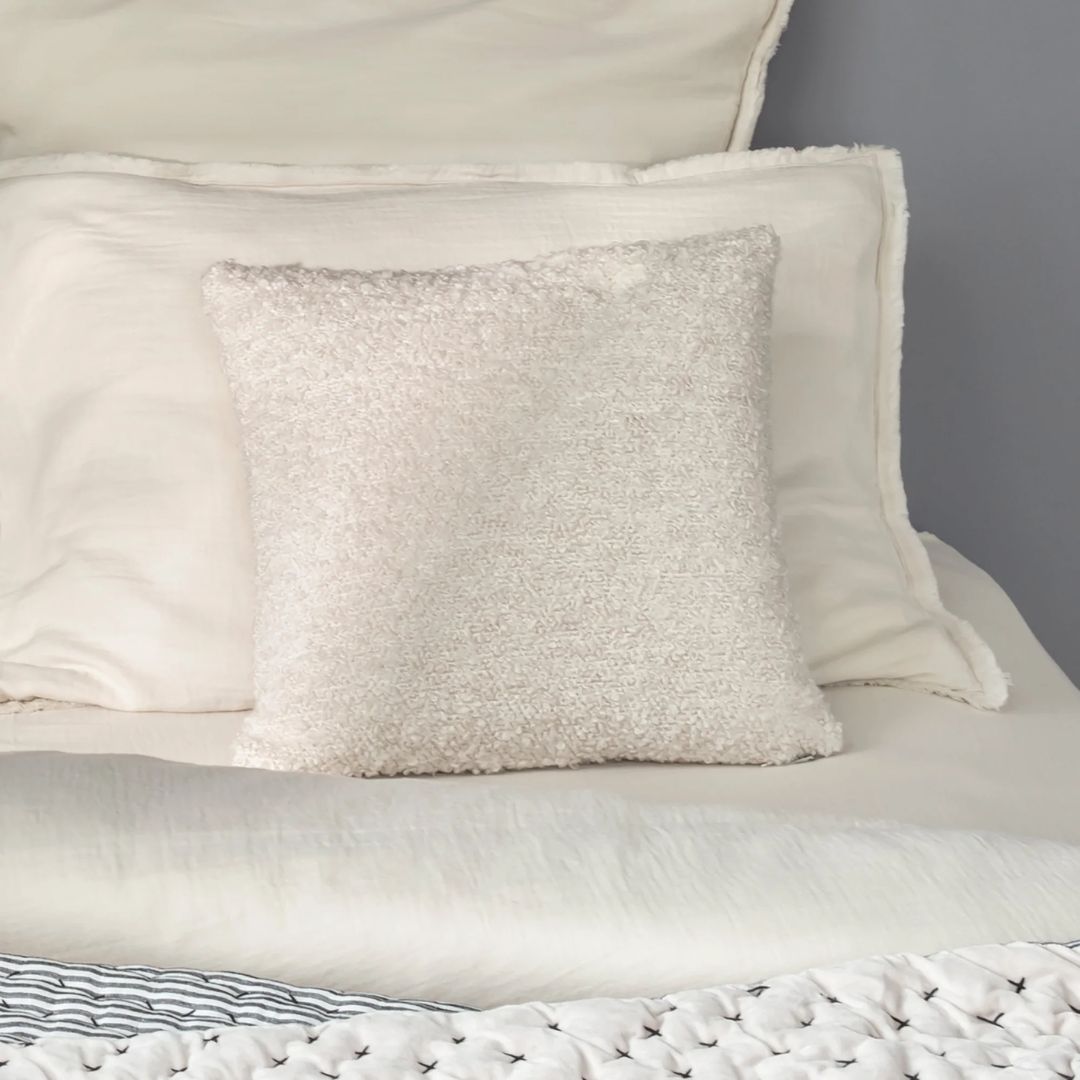 Housse de coussin Leonard beige doux 40x40