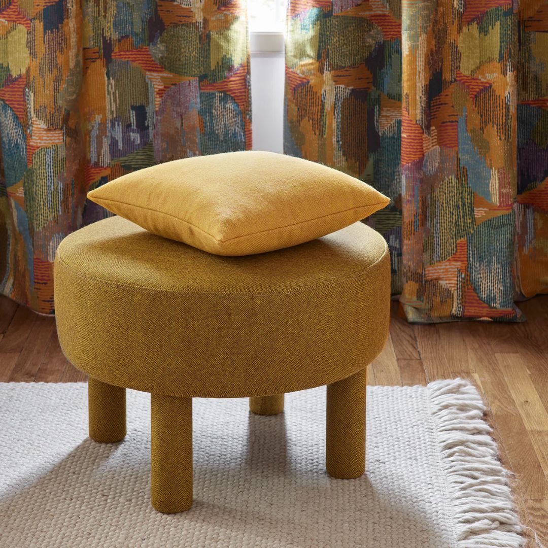 Housse de coussin Marcelo ocre jaune 40x40 cm