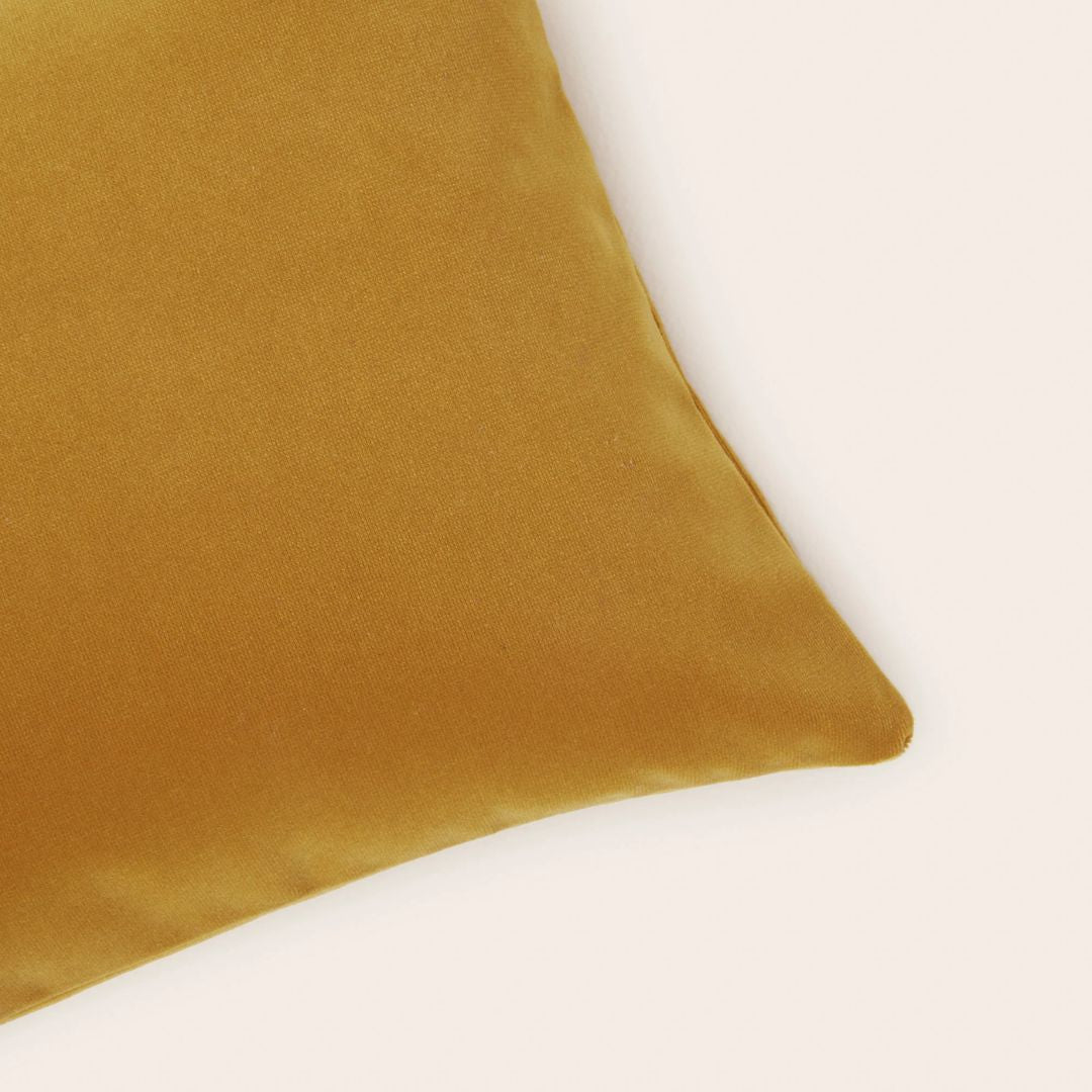 Housse de coussin Matia ocre 45x45