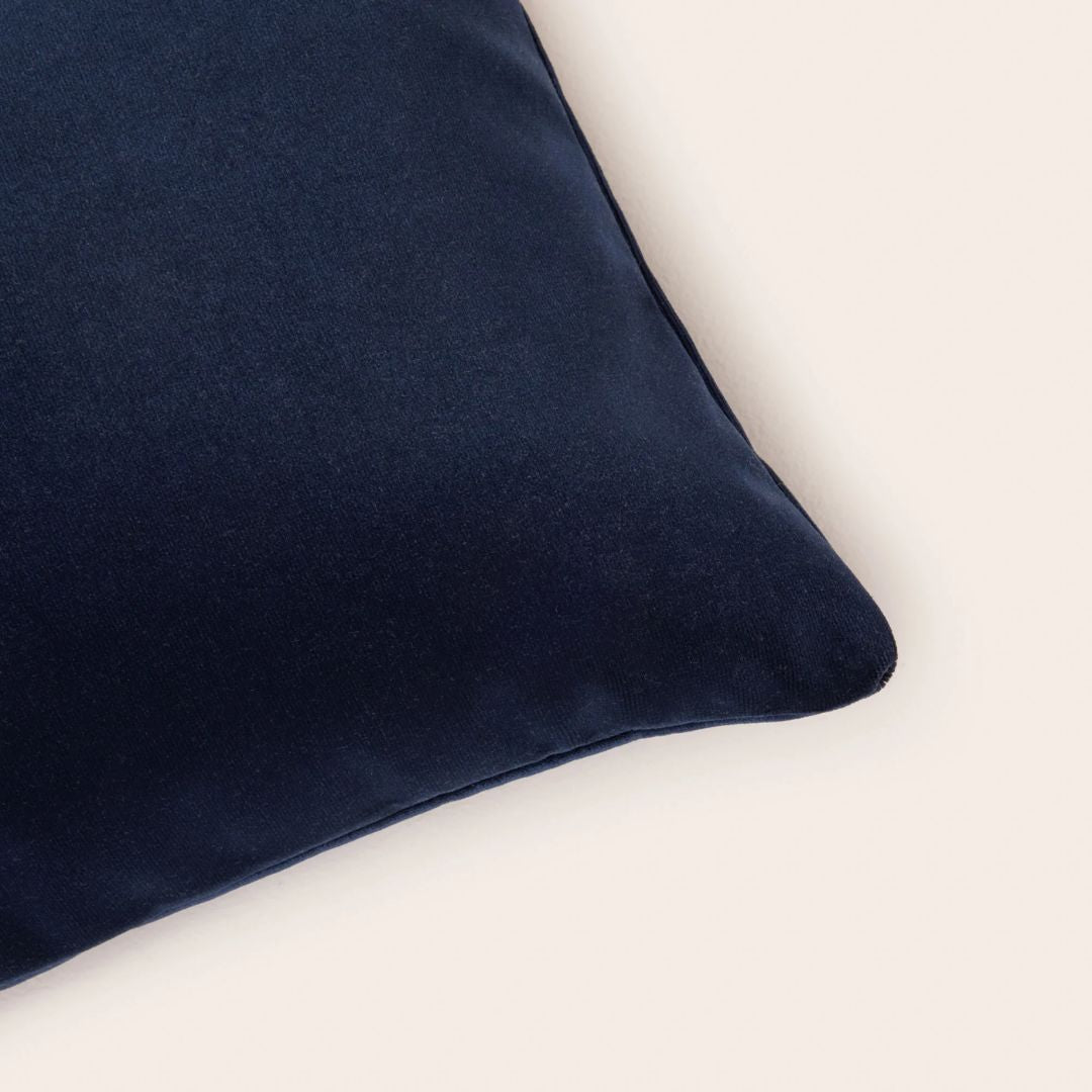 Housse de coussin Matia bleu nuit 45x45