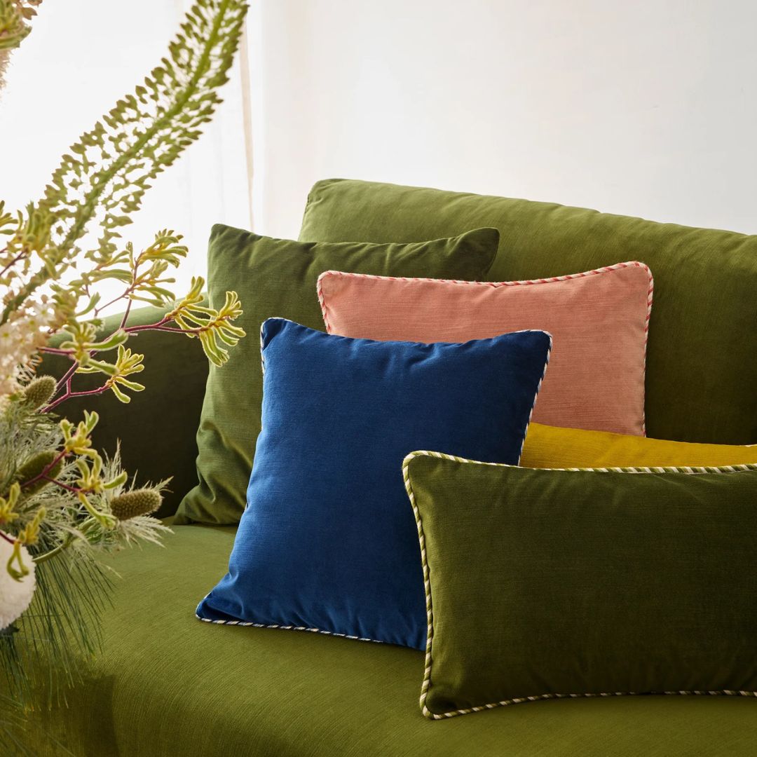 Housse de coussin Dalila bleu nuit 40x40