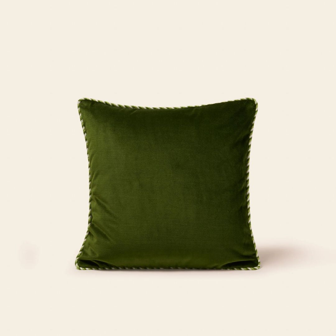 Housse de coussin Dalila vert olive 40x40