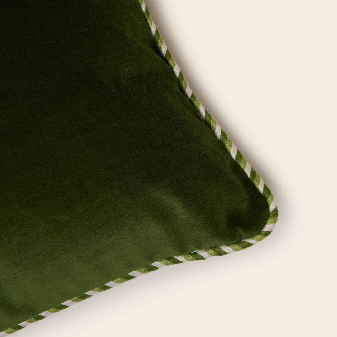 Housse de coussin Dalila vert olive 40x40