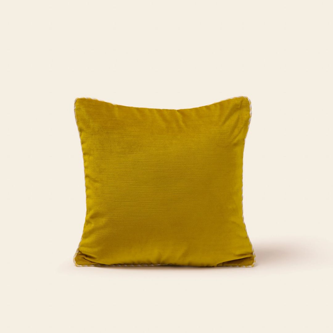 Housse de coussin Dalila jaune sulfure 40x40