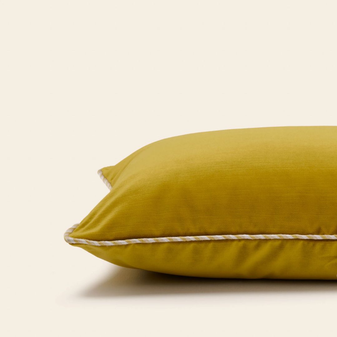 Housse de coussin Dalila jaune sulfure 40x40