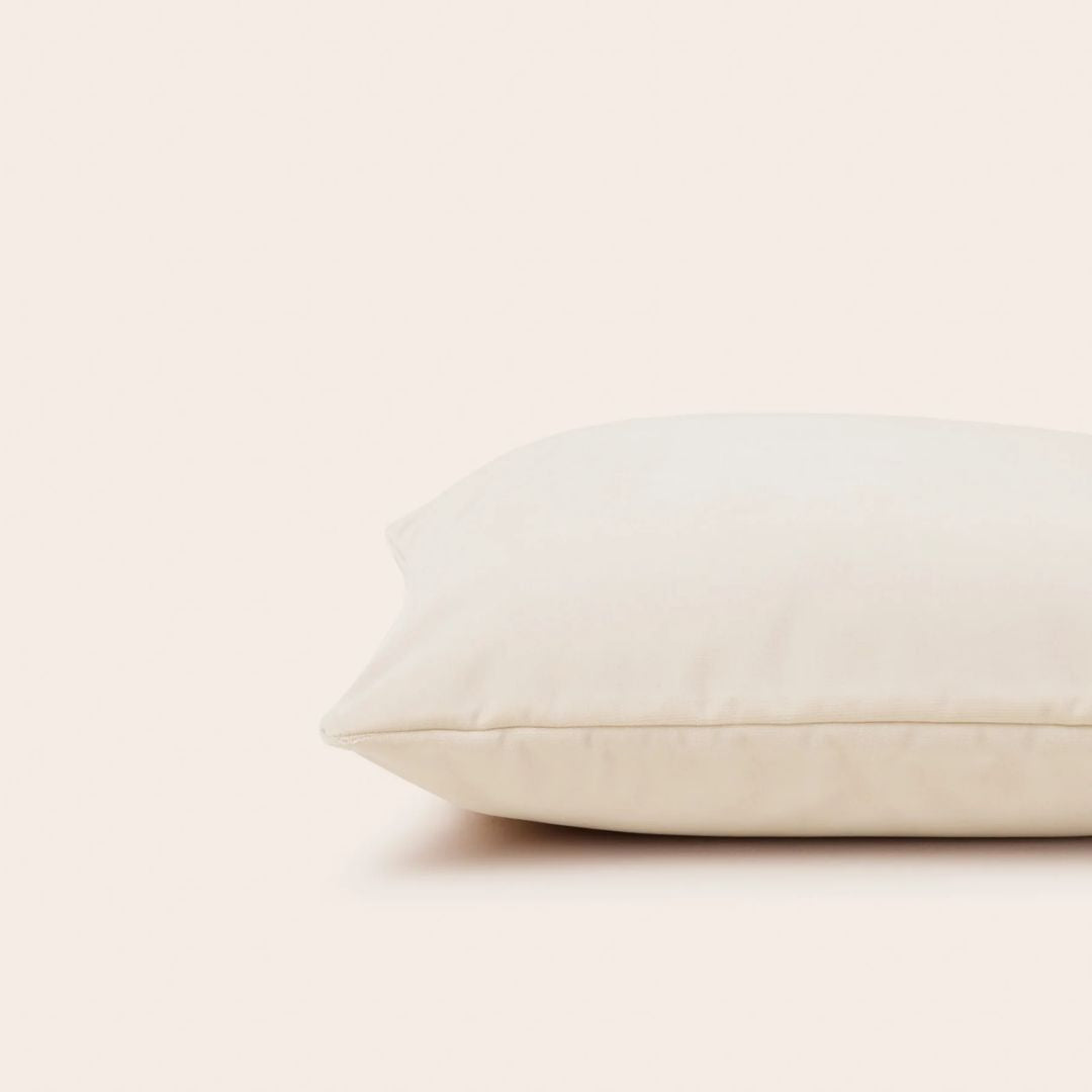 Housse de coussin Matia craie blanche 45x45