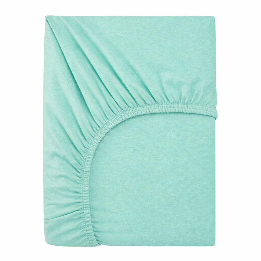 Drap housse Vert Eau — 100% coton