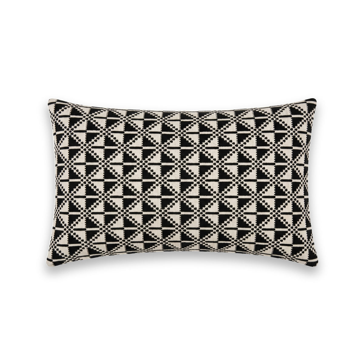 Coussin rectangulaire NOVA — Noir & Ivoire