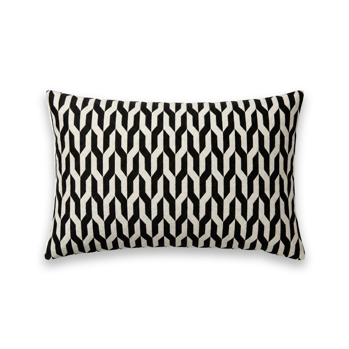 Coussin rectangulaire AXIS — Noir & Ivoire