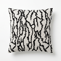 Coussin carré NEXA — Noir & Ivoire (45×45 cm)