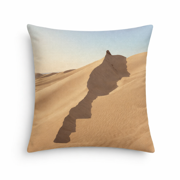 Desert Identity — Coussin carré décoratif en velours 45×45 cm