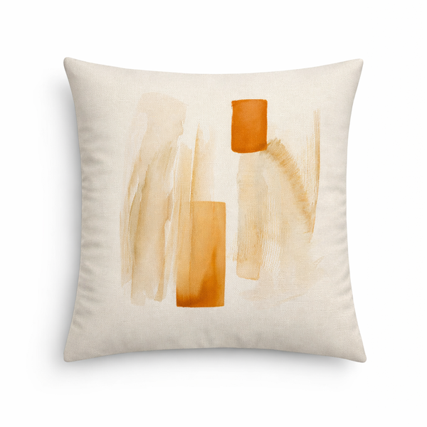 Sunbaked — Coussin carré décoratif en velours 45×45 cm