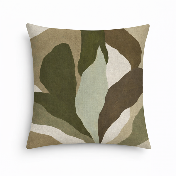Earth Tones — Coussin carré décoratif en velours 45×45 cm