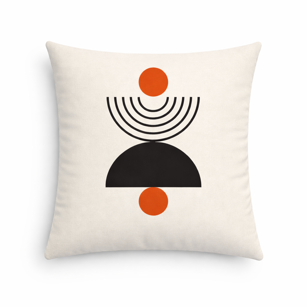 Red Signal – Coussin décoratif en velours 45 × 45 cm