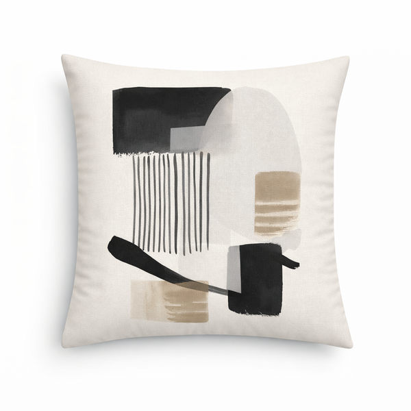 Calm Edges — Coussin carré décoratif en velours 45×45 cm