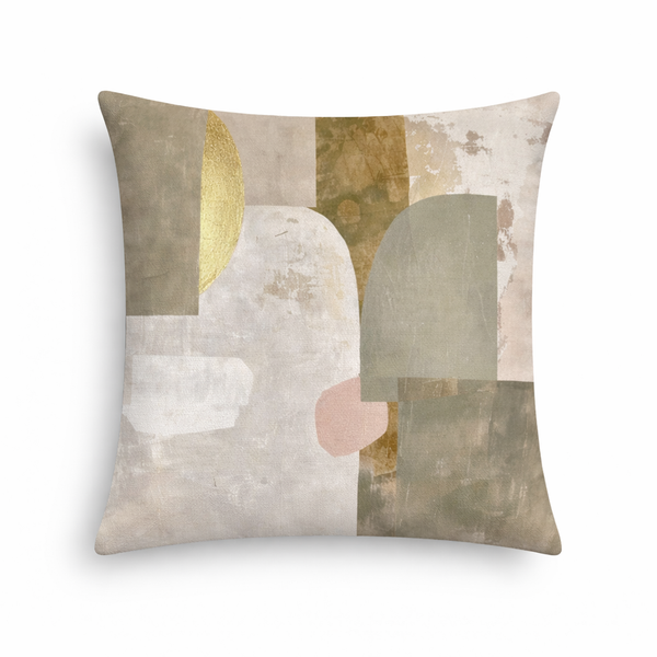 Still Layers — Coussin carré décoratif en velours 45×45 cm