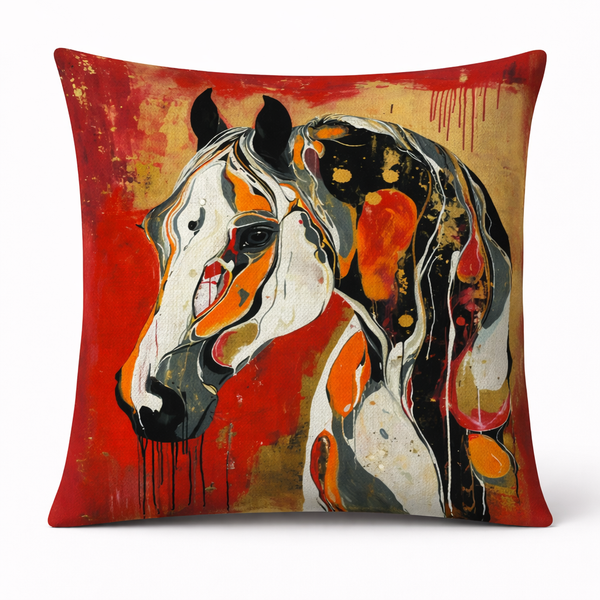Radiant Soul — Coussin carré décoratif en velours 45×45 cm