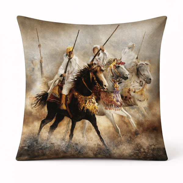 Fantasia Élan — Coussin carré décoratif en velours 45×45 cm