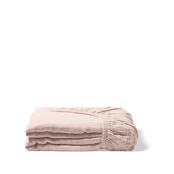 Drap housse Gaze de coton Rose — Nwidea Living
