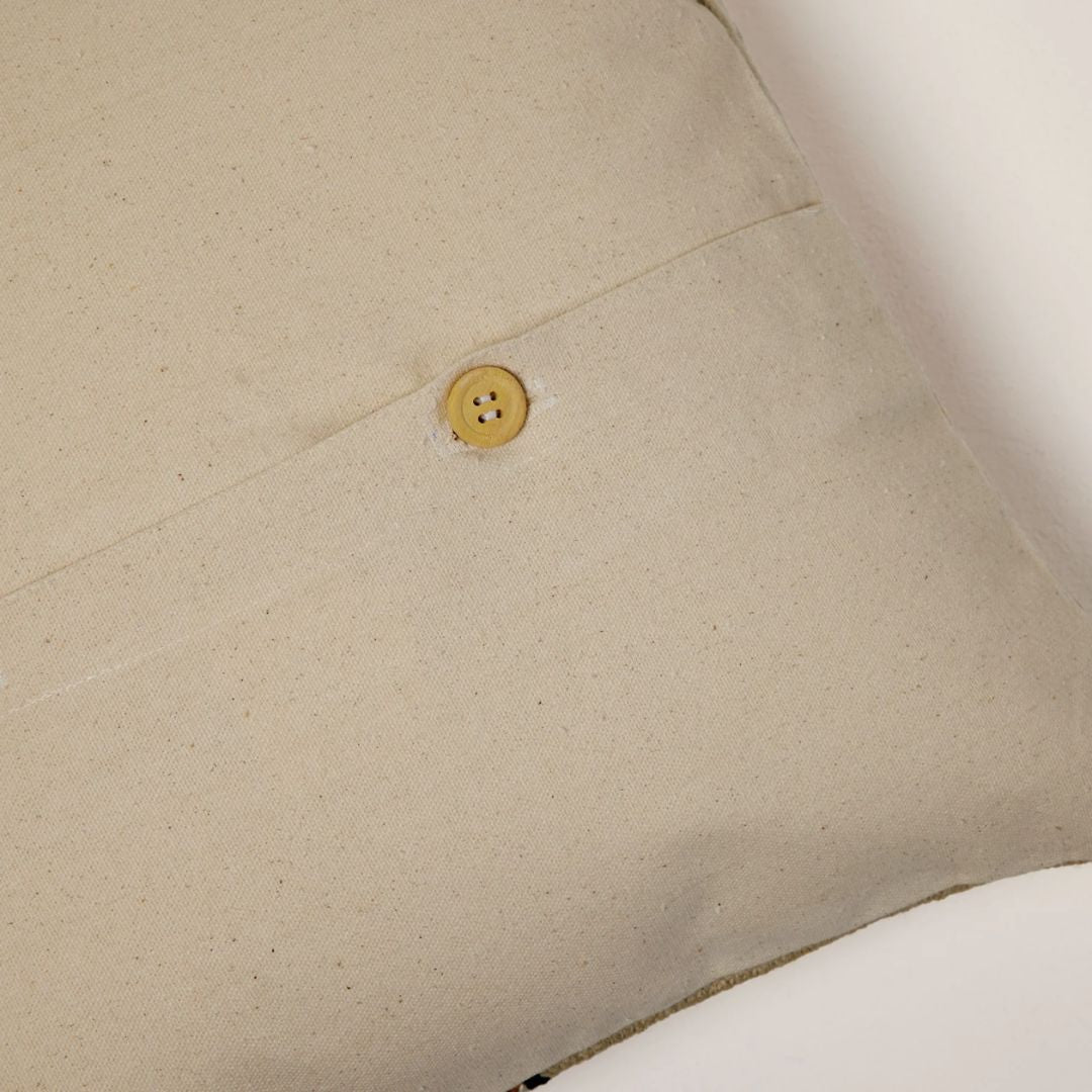 Housse de coussin Triago naturel et noir 40x40 cm