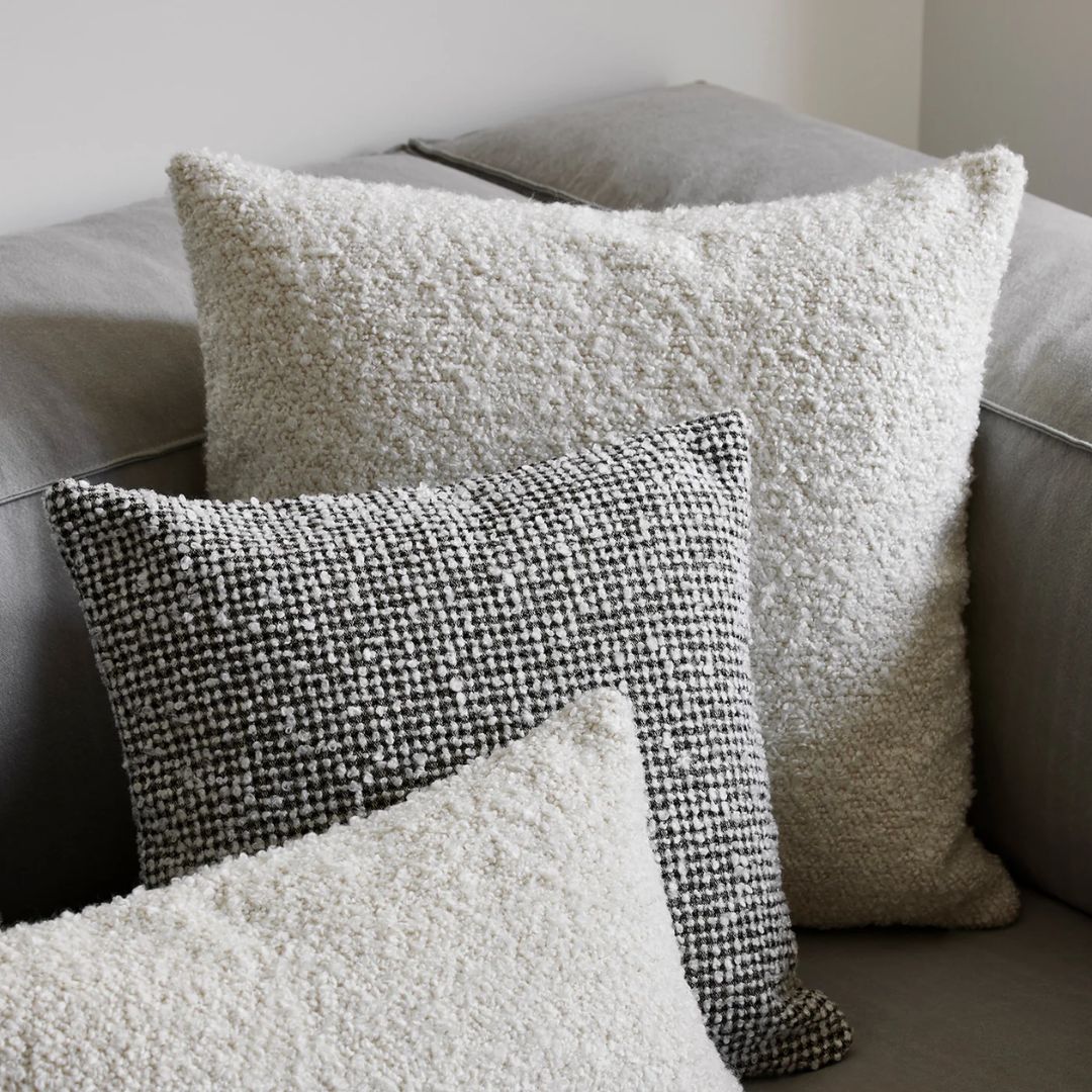 Housse de coussin Pietro ivoire et noir 50x50 cm