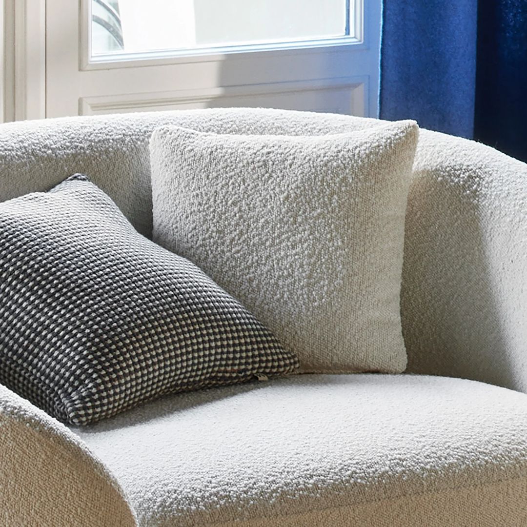 Housse de coussin Leonard ivoire 40x40 cm