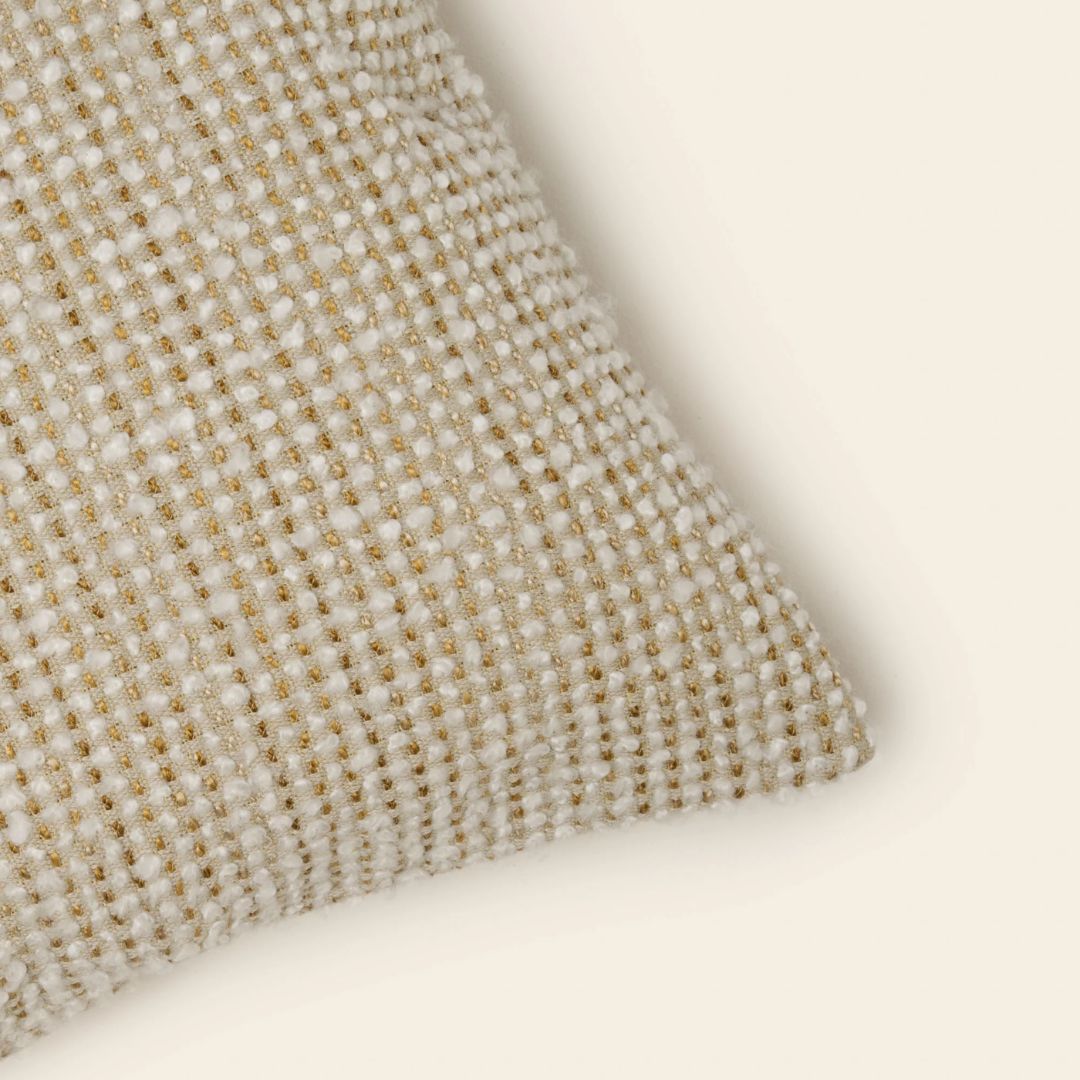 Housse de coussin Pietro ivoire et naturel 40x40