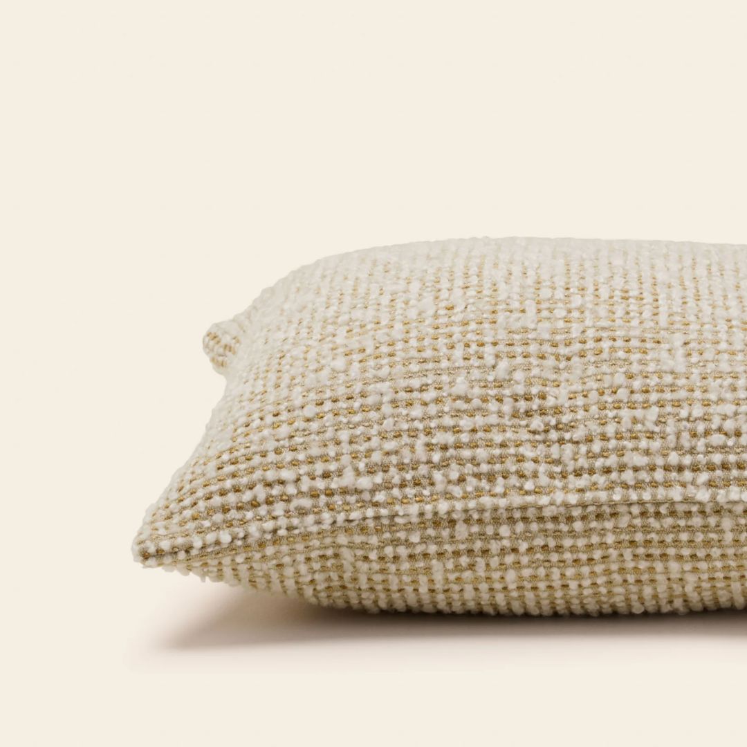 Housse de coussin Pietro ivoire et naturel 40x40