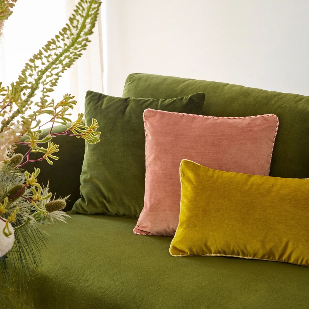 Housse de coussin Dalila pêche rosé 40x40