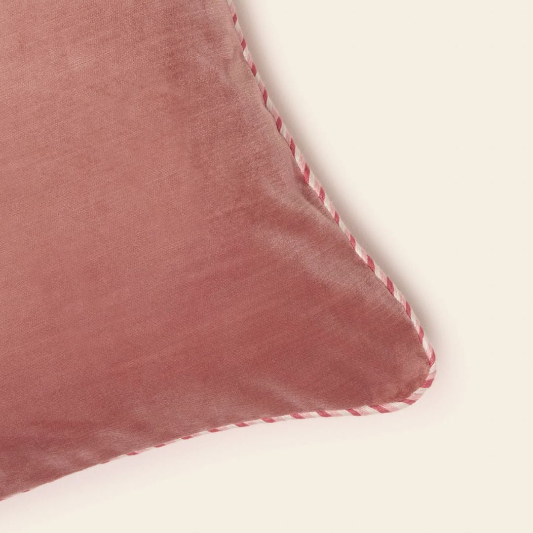 Housse de coussin Dalila pêche rosé 40x40