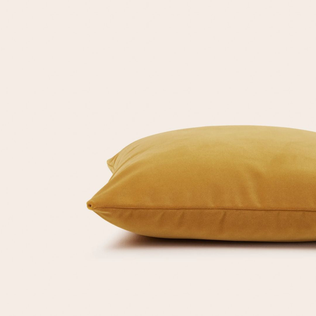 Housse de coussin Matia ocre 45x45