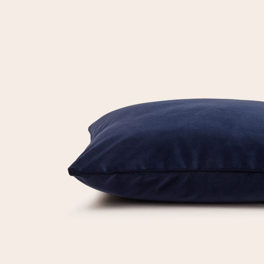 Housse de coussin Matia bleu nuit 45x45