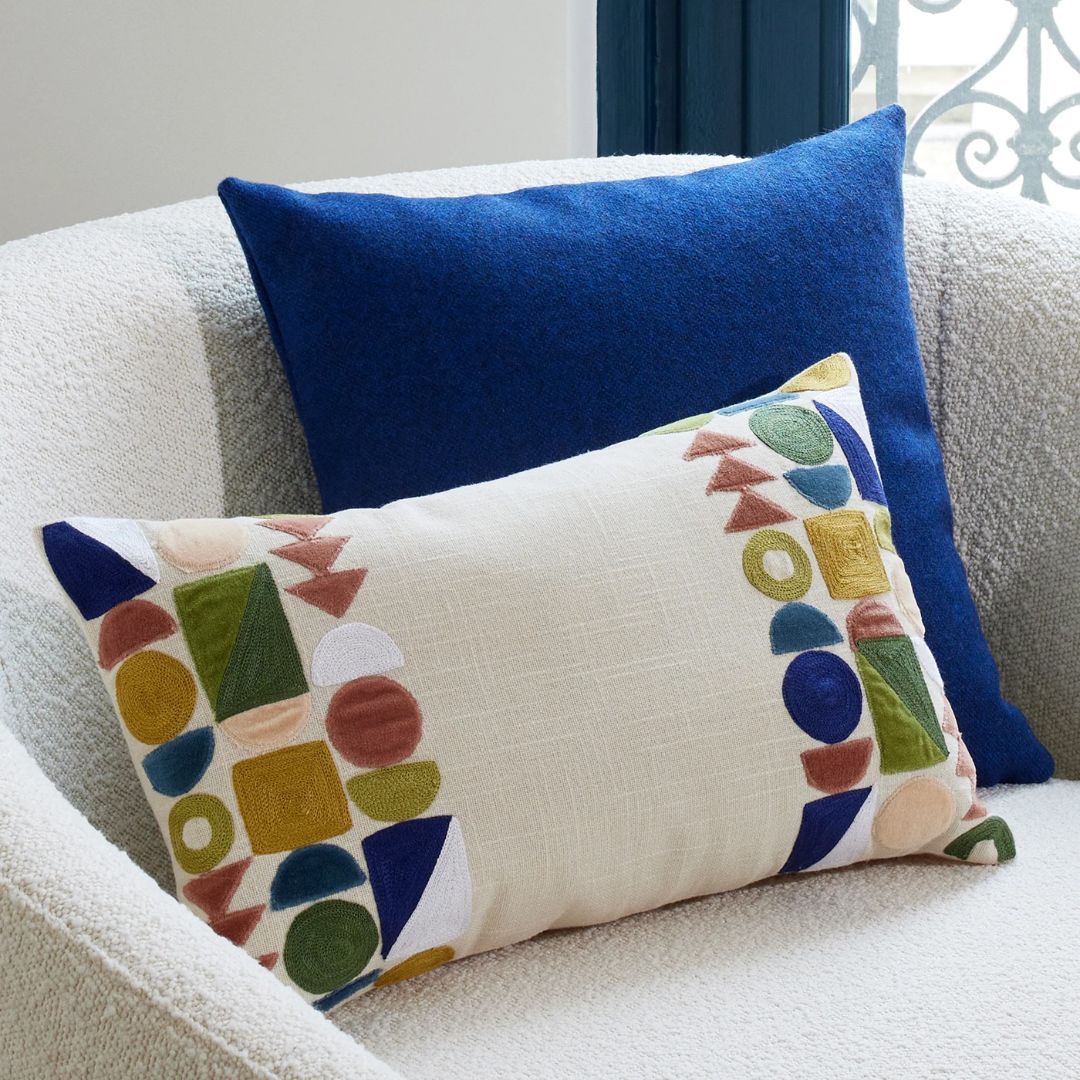 Housse de coussin Marcelo bleu outremer 40x40