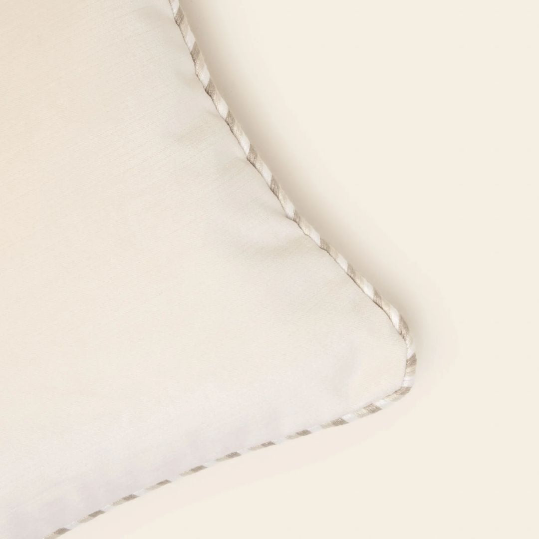 Housse de coussin Dalila ivoire 40x40