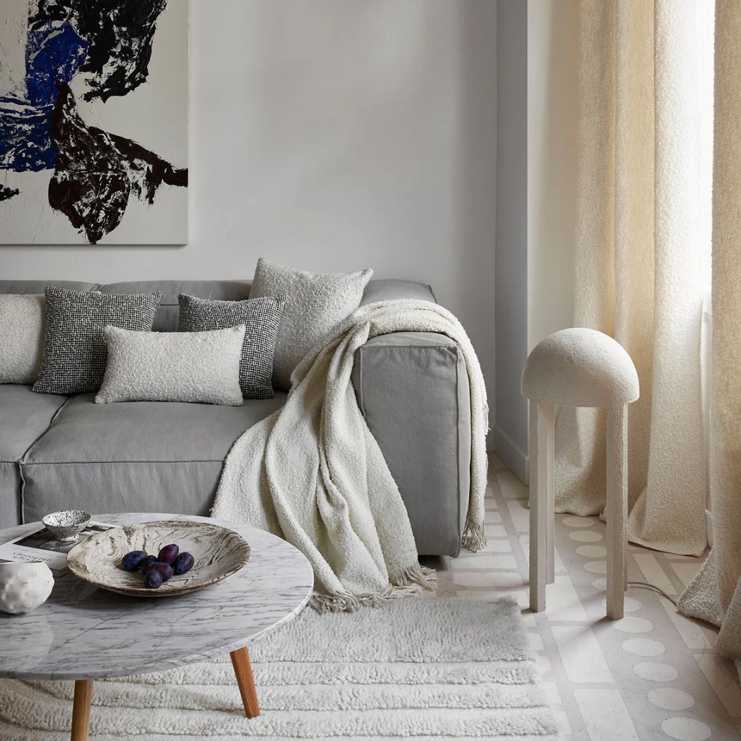 Housse de coussin Leonard ivoire 40x60 cm